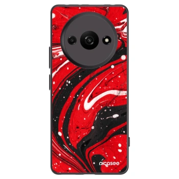 Picasee Xiaomi Redmi A3 Hülle - Schwarzes Silikon - Red black