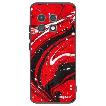 Picasee OnePlus 11 5G Hülle - Schwarzes Silikon - Red black