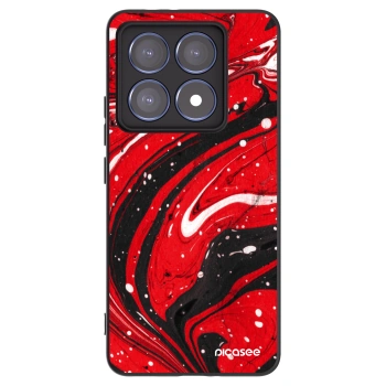 Picasee Xiaomi 14T Pro Hülle - Schwarzes Silikon - Red black