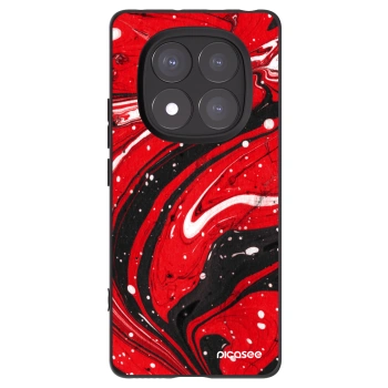Picasee Xiaomi Redmi Note 14 Pro 5G Hülle - Schwarzes Silikon - Red black
