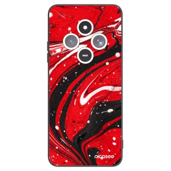 Picasee Xiaomi Redmi 14C Hülle - Schwarzes Silikon - Red black