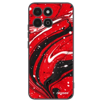 Picasee Honor 200 Smart 5G Hülle - Schwarzes Silikon - Red black