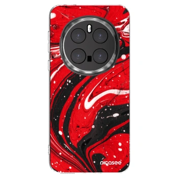 Picasee Honor Magic7 Pro 5G Hülle - Transparentes Silikon - Red black