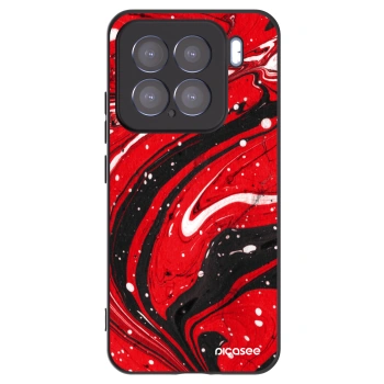 Picasee Xiaomi 15 Hülle - Schwarzes Silikon - Red black