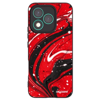 Picasee Honor 400 Lite 5G Hülle - Schwarzes Silikon - Red black