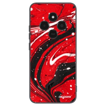 Picasee Xiaomi Poco C75 Hülle - Schwarzes Silikon - Red black