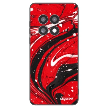 Picasee OnePlus 13 5G Hülle - Schwarzes Silikon - Red black
