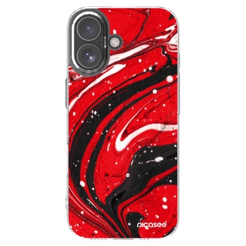 Picasee Apple iPhone 17 Hülle - Transparentes Silikon - Red black
