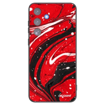 Picasee Samsung Galaxy S25 FE 5G Hülle - Schwarzes Silikon - Red black