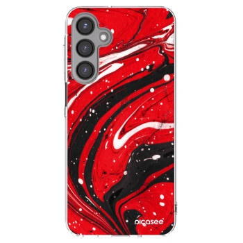 Picasee Samsung Galaxy A16 4G Hülle - Transparentes Silikon - Red black