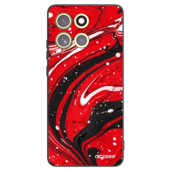 Picasee Motorola Moto G86 Power 5G Hülle - Schwarzes Silikon - Red black