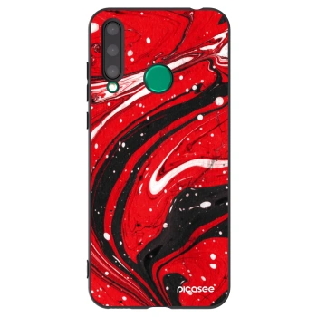 Picasee Honor 20 Lite Hülle - Schwarzes Silikon - Red black