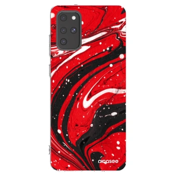Picasee Samsung Galaxy S20+ G985F Hülle - Transparentes Silikon - Red black