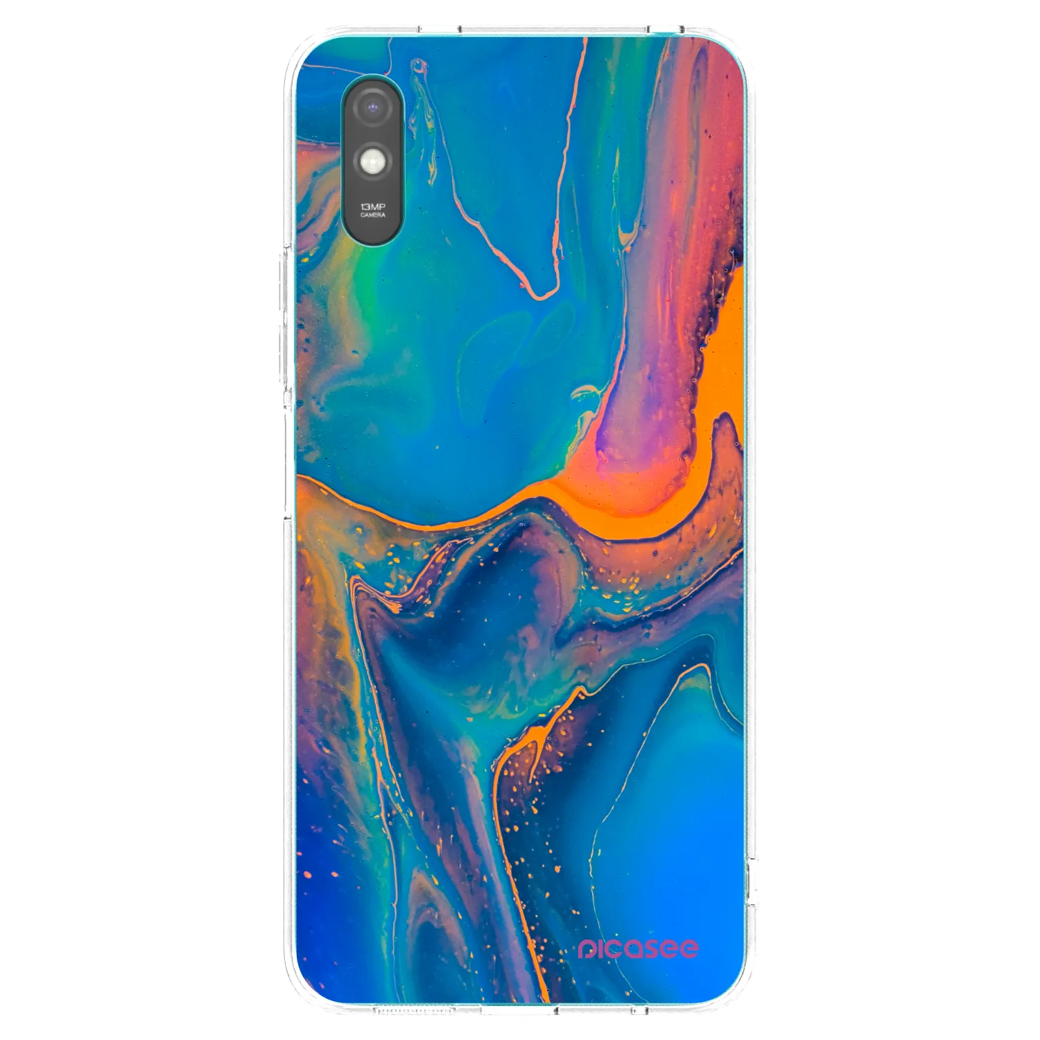 Picasee Xiaomi Redmi 9A Hülle - Transparentes Silikon - Rainbow