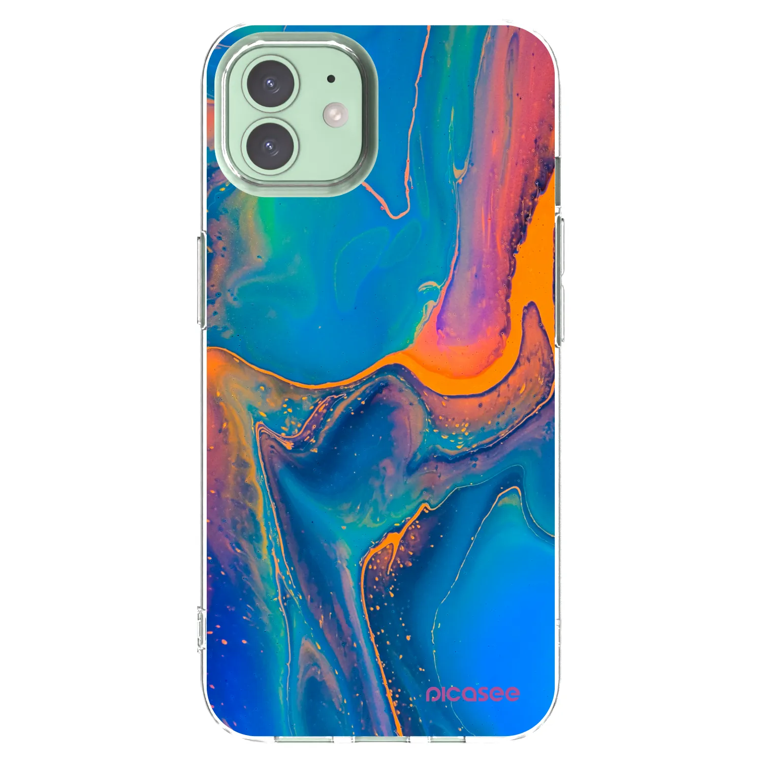Picasee Apple iPhone 12 Pro Hülle - Transparentes Silikon - Rainbow
