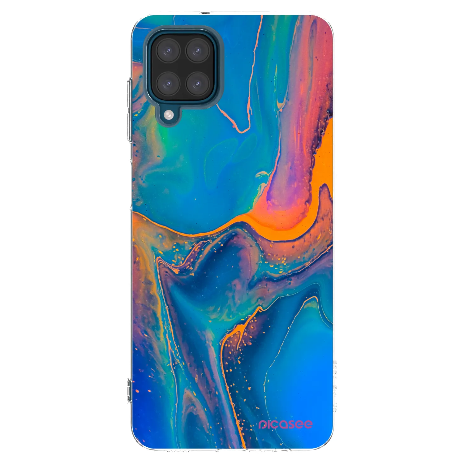 Picasee Samsung Galaxy A12 A125F Hülle - Transparentes Silikon - Rainbow