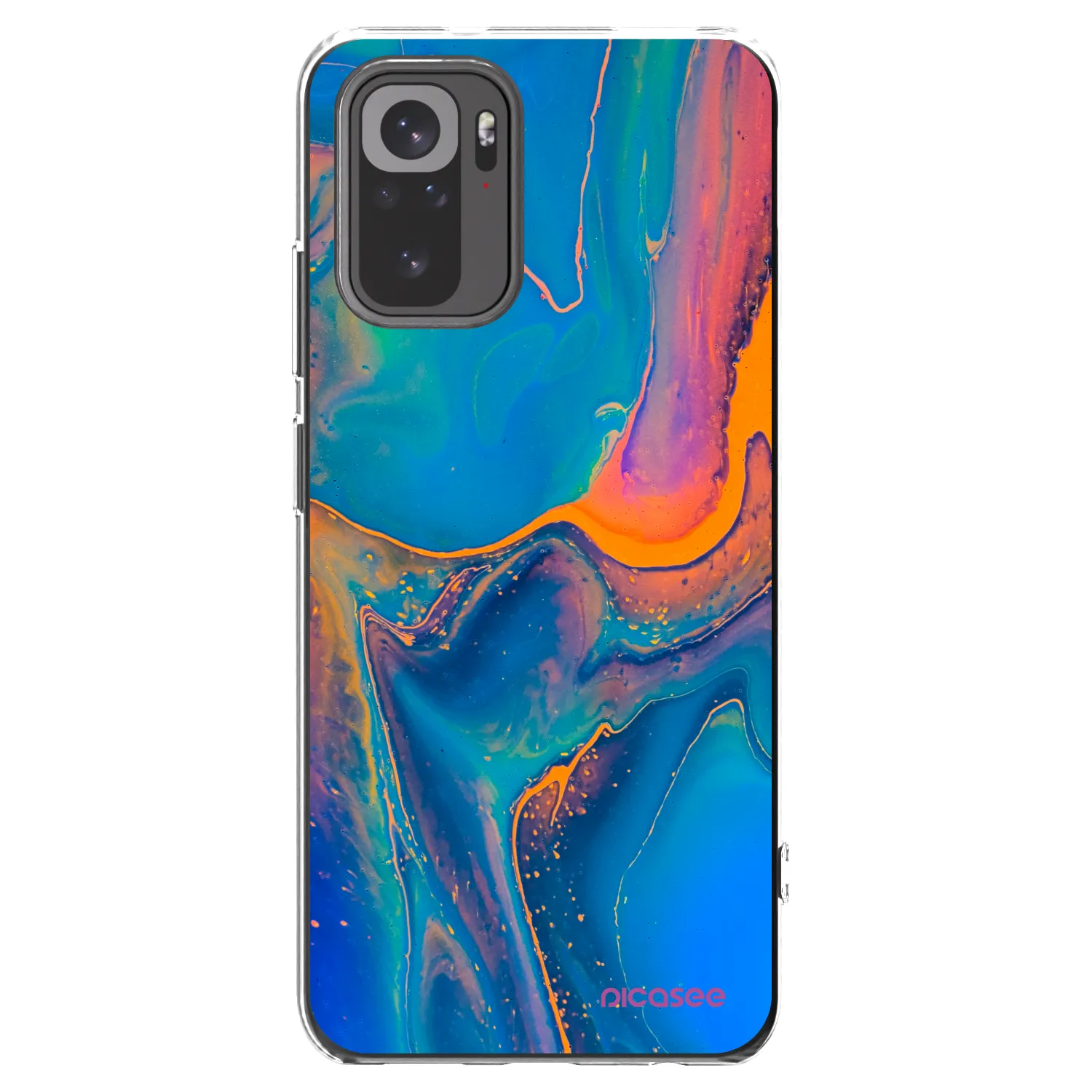 Picasee Xiaomi Redmi Note 10S Hülle - Transparentes Silikon - Rainbow