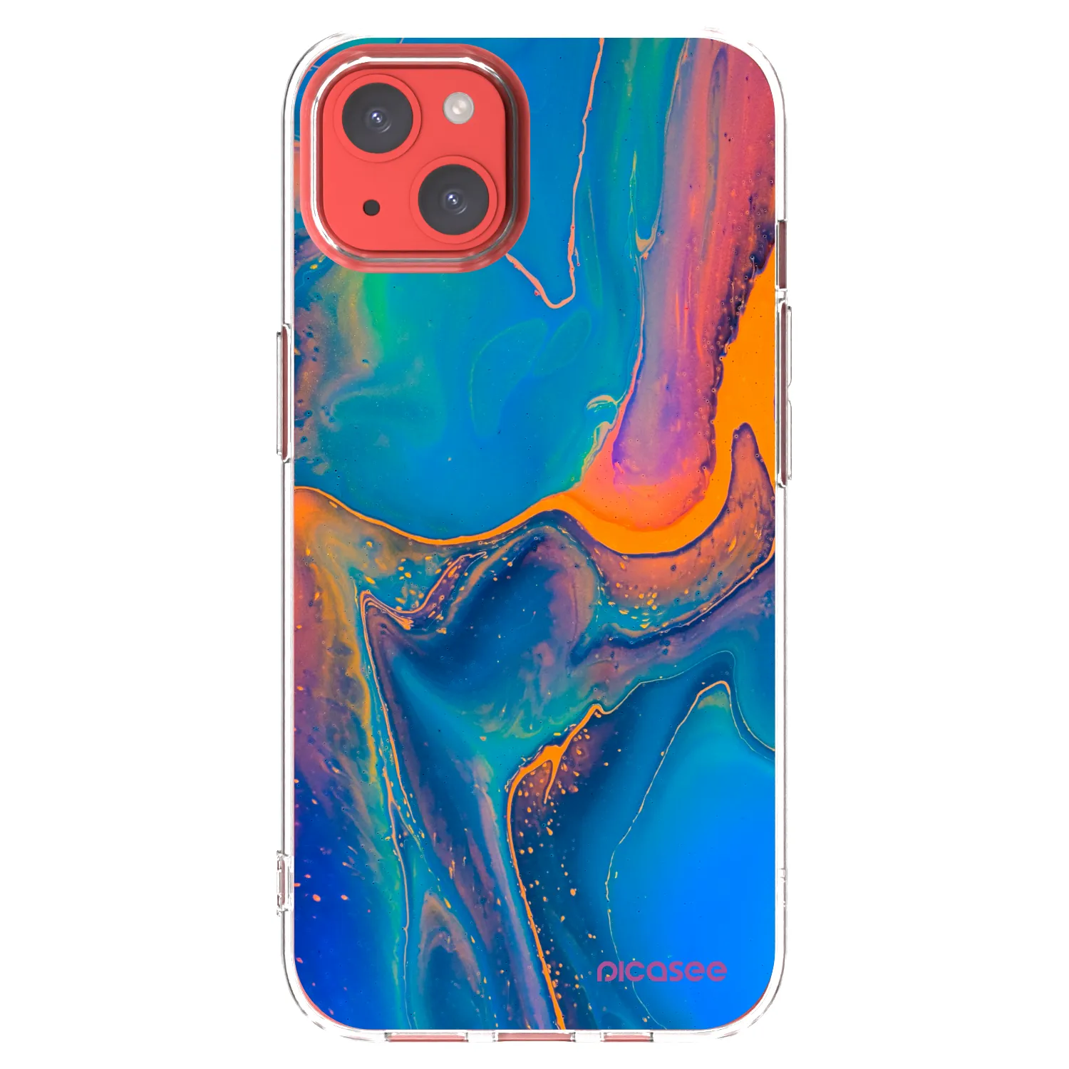 Picasee Apple iPhone 13 Hülle - Transparentes Silikon - Rainbow