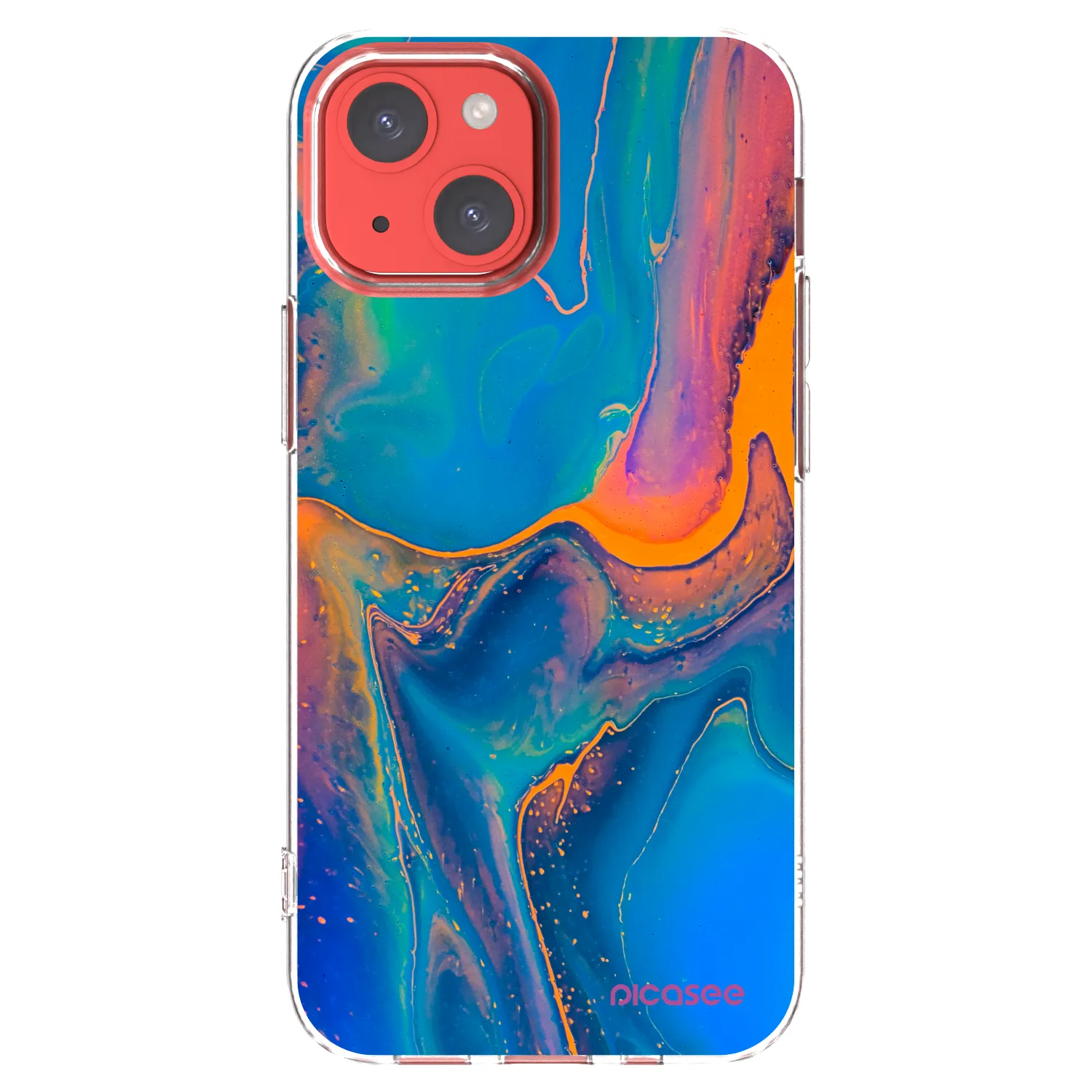 Picasee Apple iPhone 13 mini Hülle - Transparentes Silikon - Rainbow