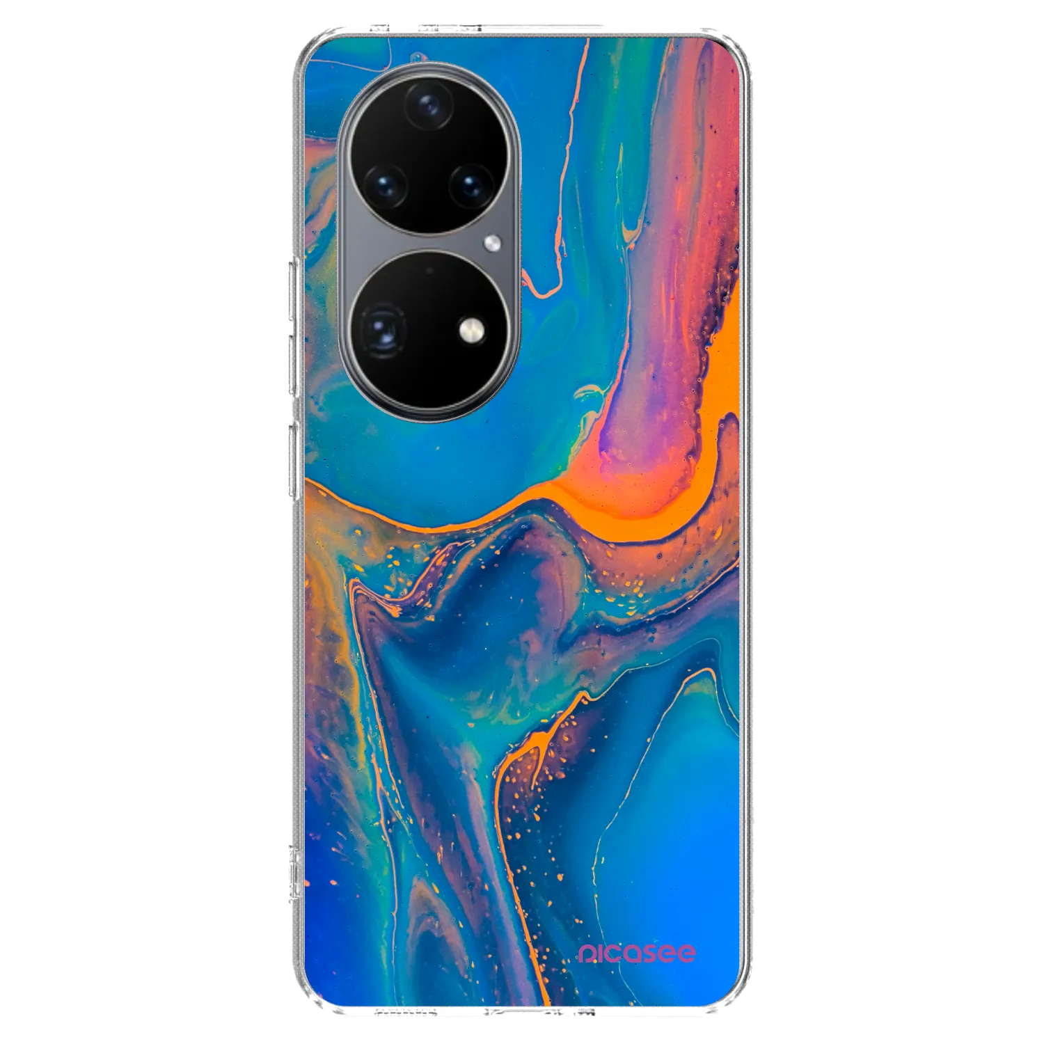Picasee Huawei P50 Hülle - Transparentes Silikon - Rainbow