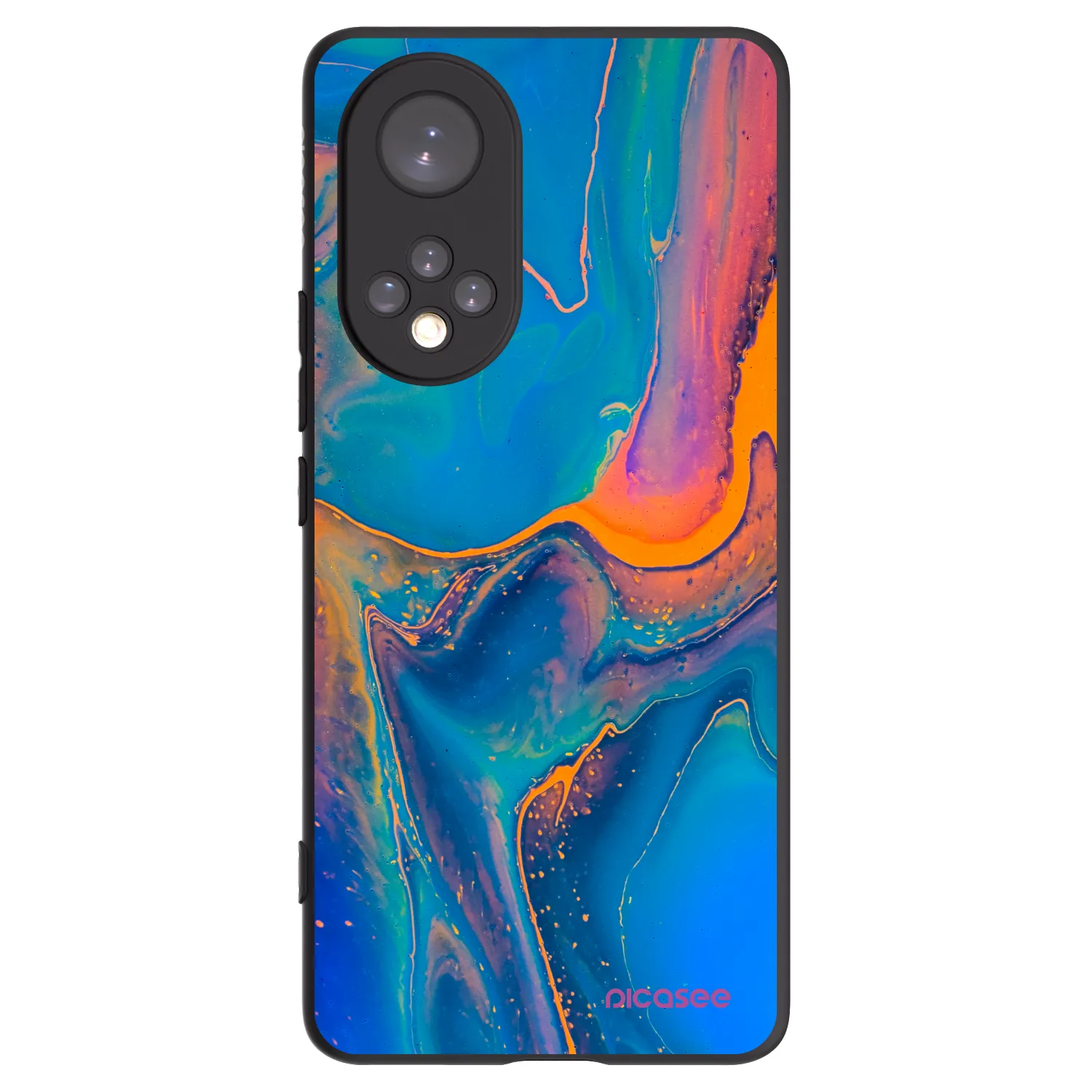 Picasee Honor 50 5G Hülle - Schwarzes Silikon - Rainbow