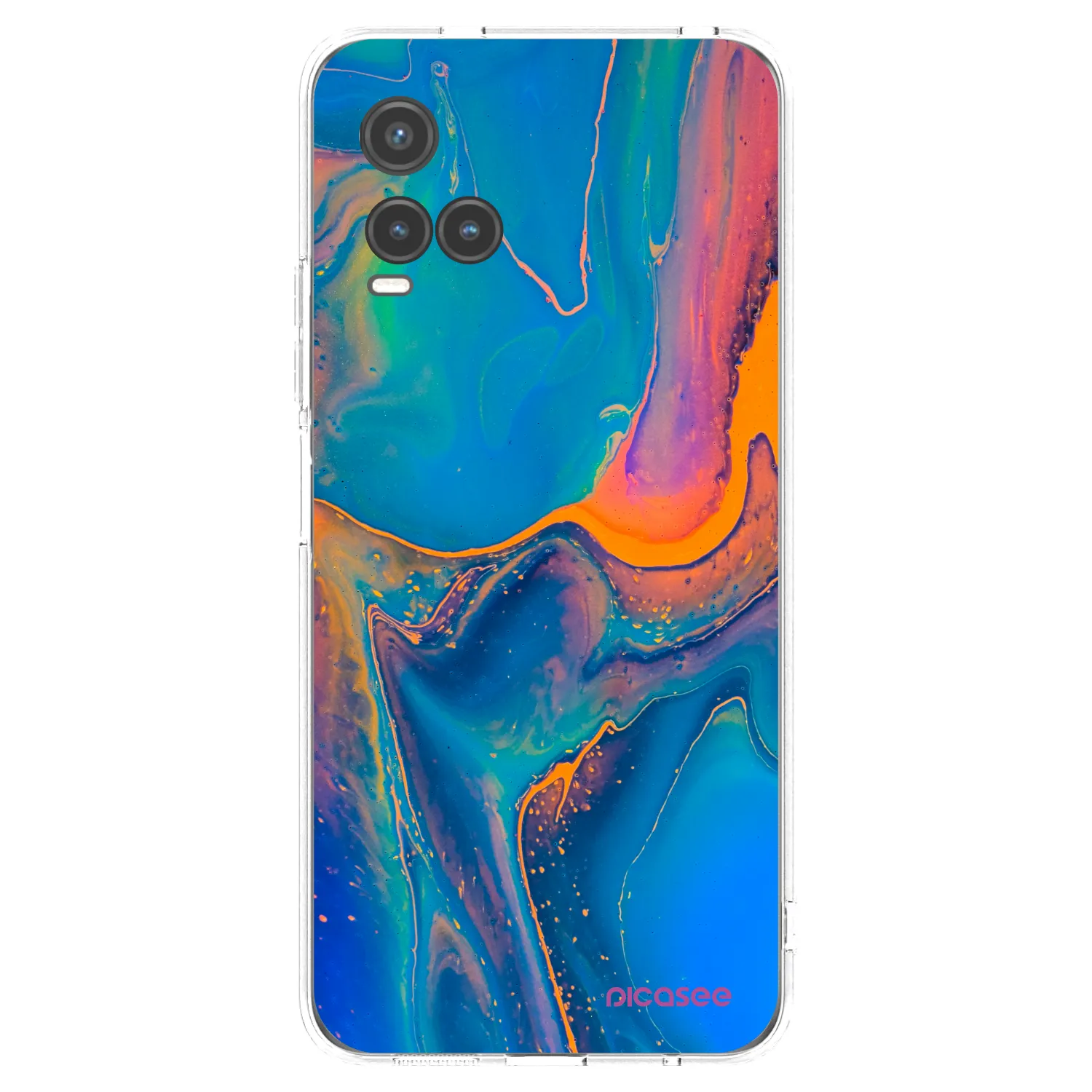 Picasee Vivo Y33s Hülle - Transparentes Silikon - Rainbow
