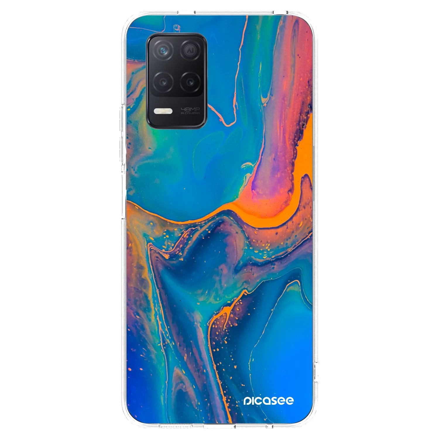 Picasee Realme 8 5G Hülle - Transparentes Silikon - Rainbow
