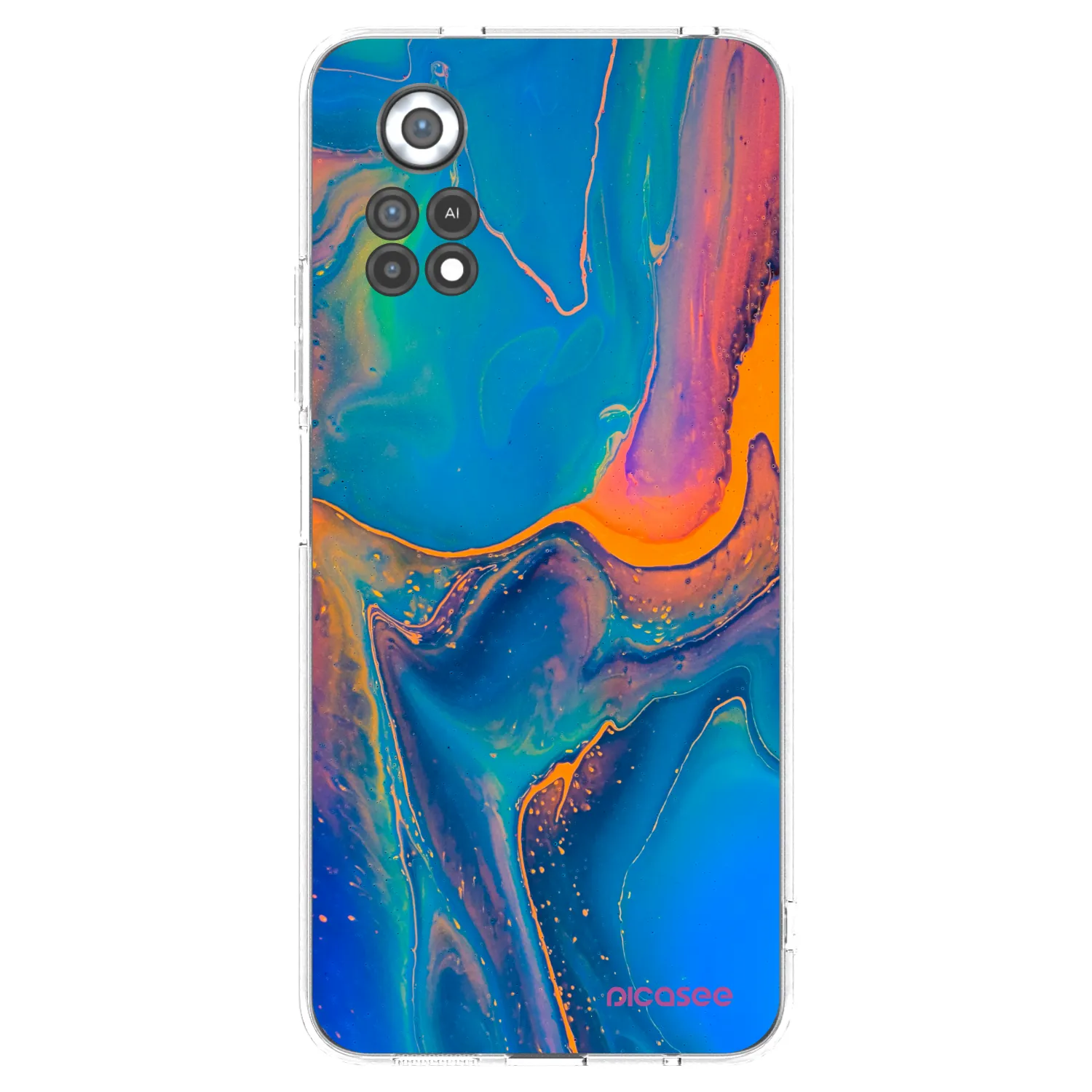 Picasee Xiaomi Poco X4 Pro 5G Hülle - Transparentes Silikon - Rainbow