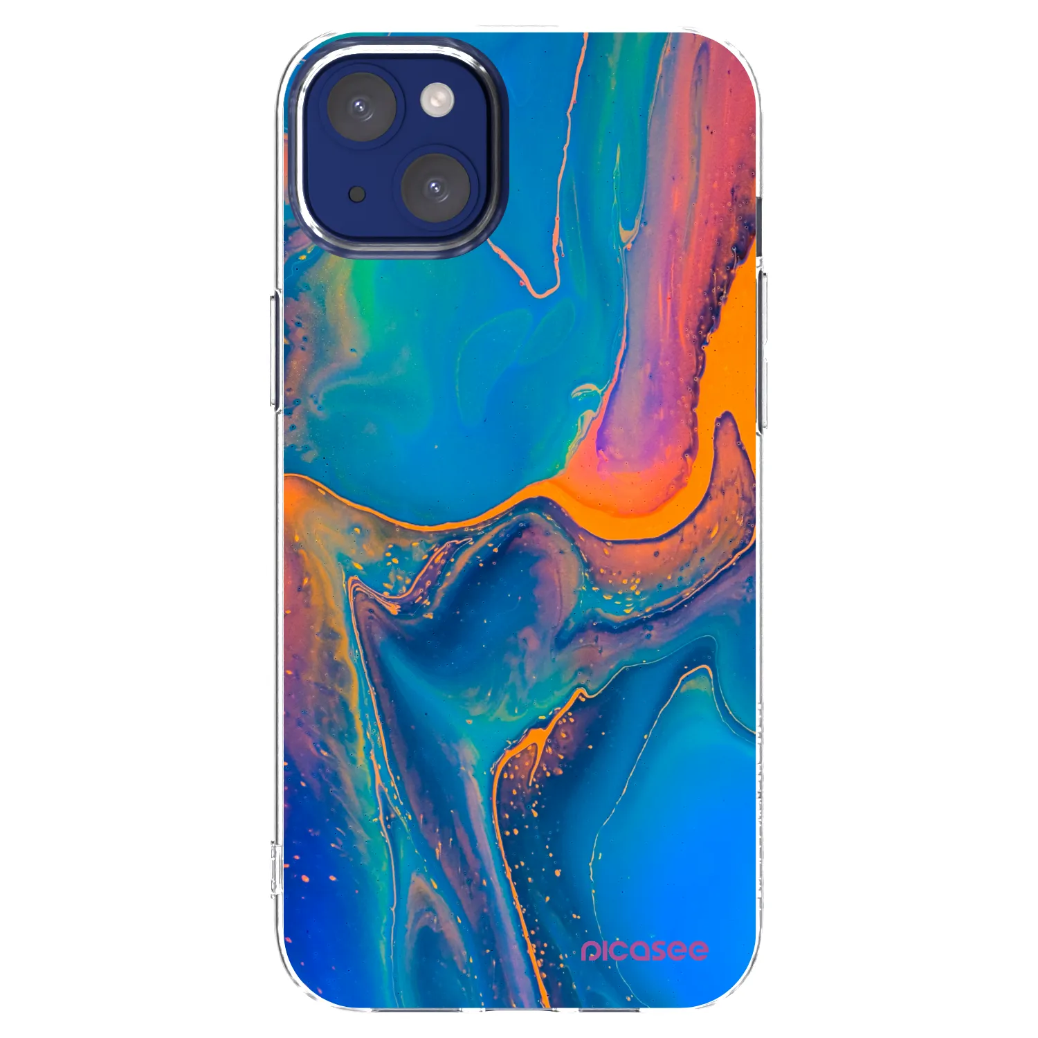 Picasee Apple iPhone 14 Plus Hülle - Transparentes Silikon - Rainbow