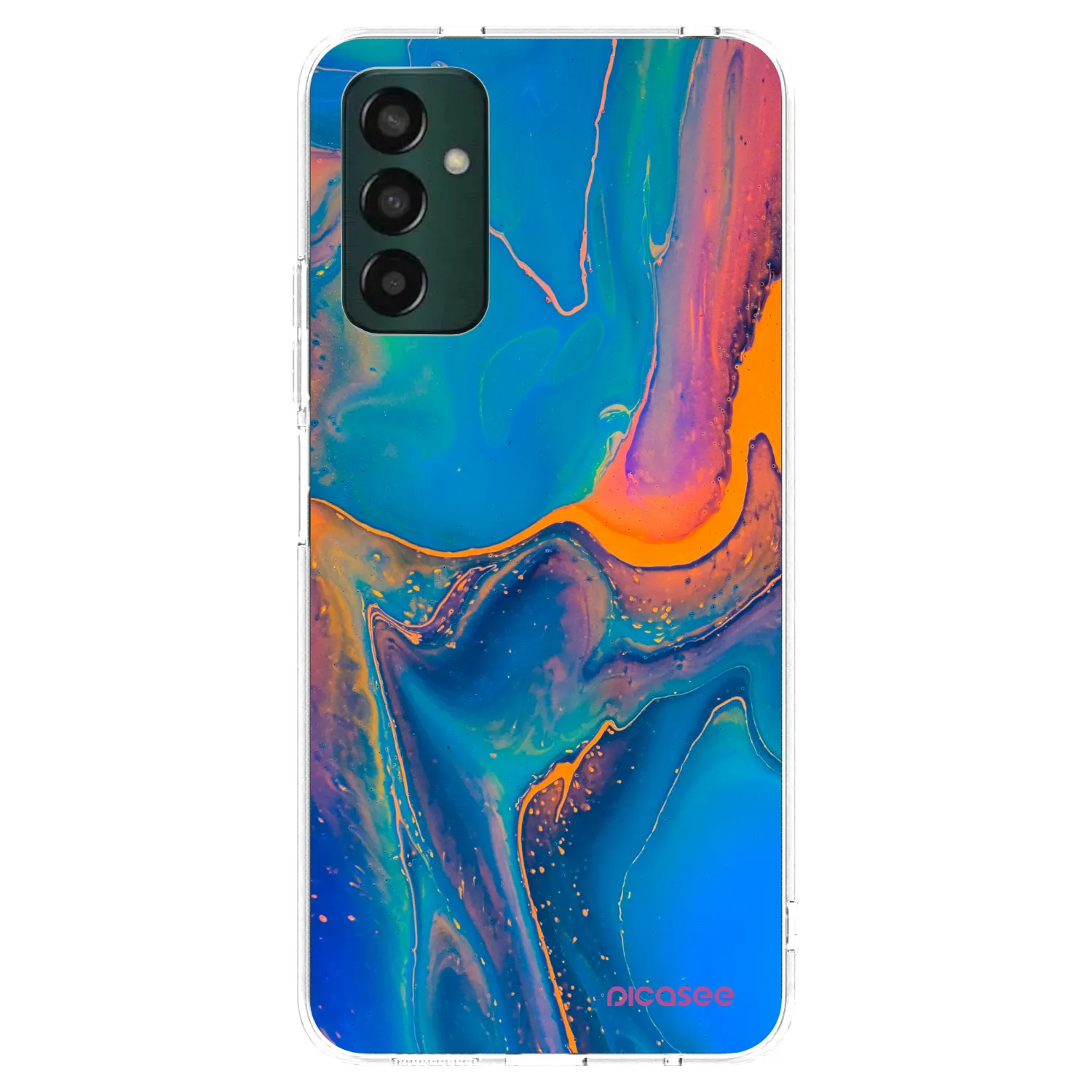 Picasee Samsung Galaxy M13 M135F Hülle - Transparentes Silikon - Rainbow