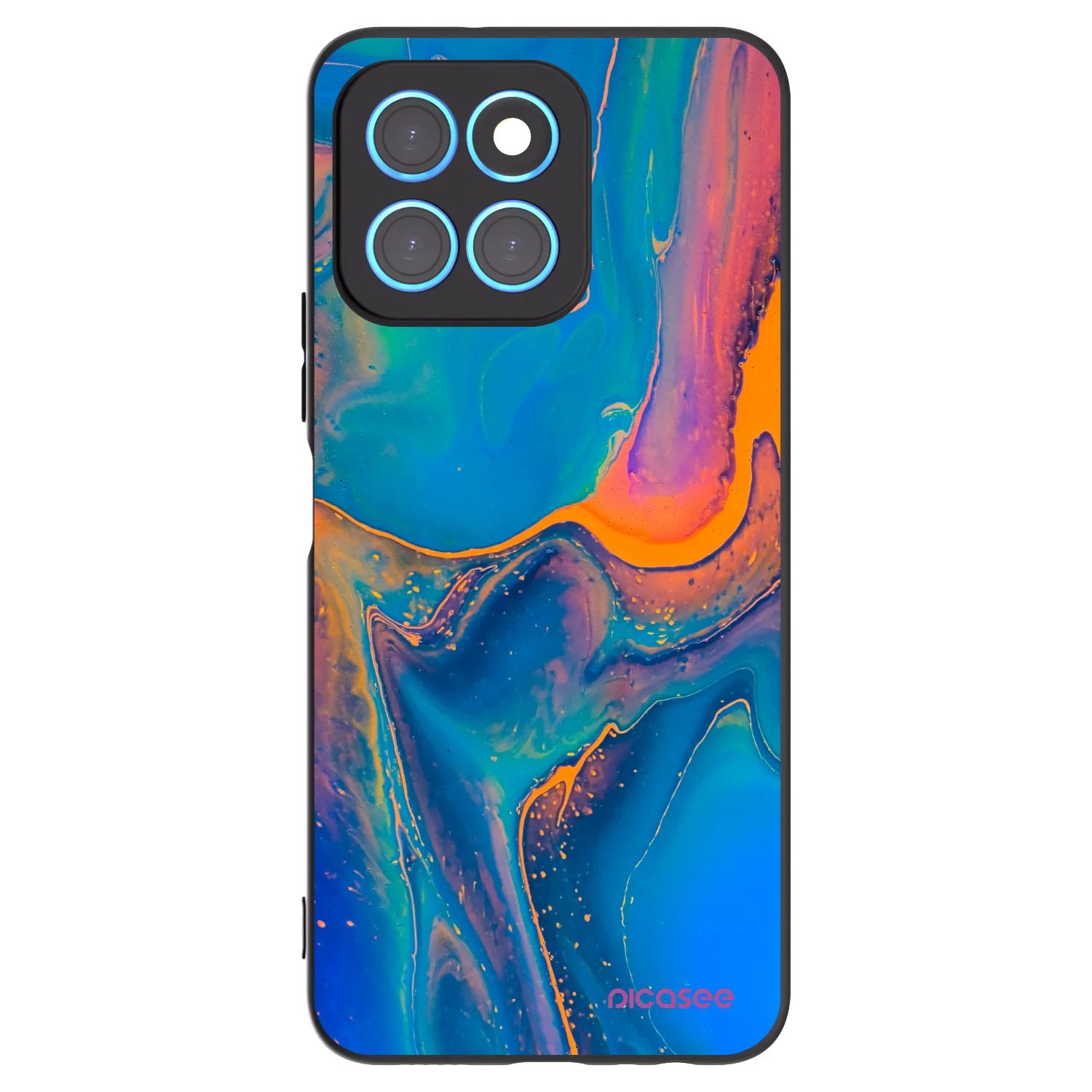 Picasee Honor X6 Hülle - Schwarzes Silikon - Rainbow