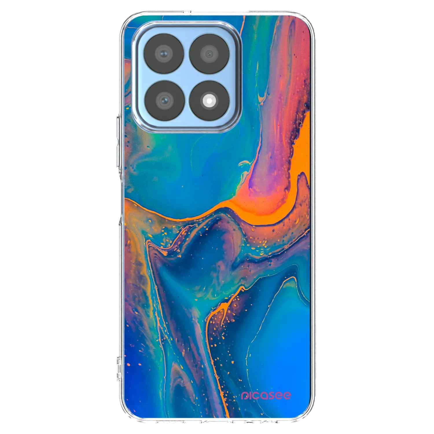 Picasee Honor X8a Hülle - Transparentes Silikon - Rainbow