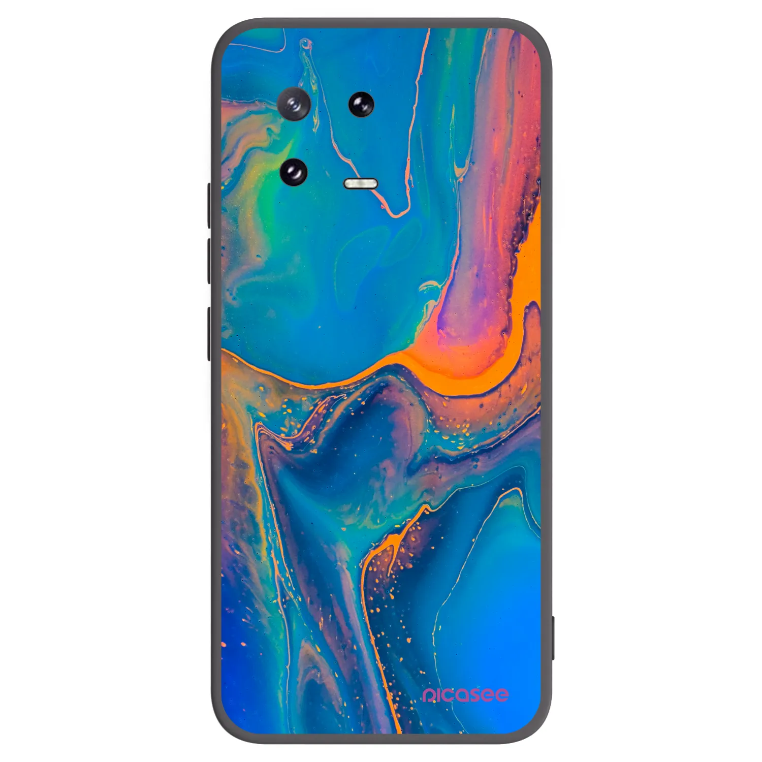 Picasee Xiaomi 13 Pro Hülle - Schwarzes Silikon - Rainbow