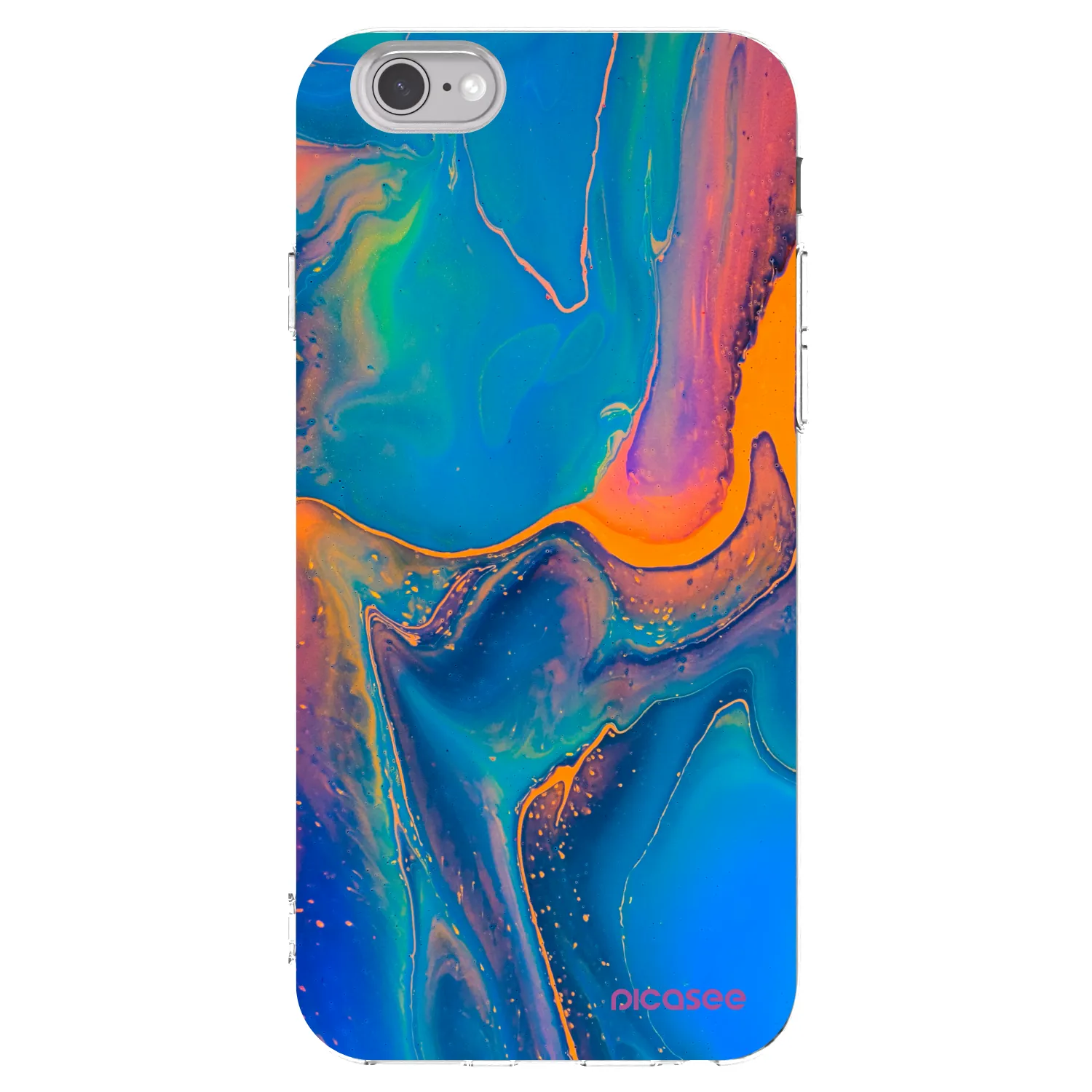 Picasee Apple iPhone 6/6S Hülle - Transparentes Silikon - Rainbow