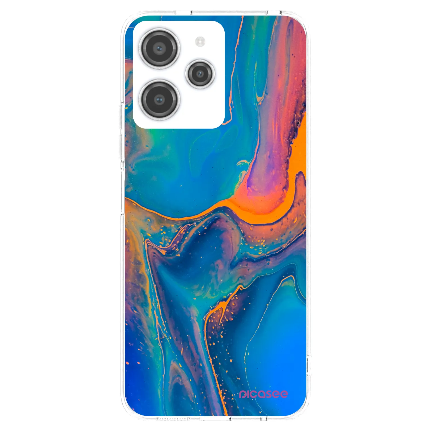 Picasee Xiaomi Redmi 12 4G Hülle - Transparentes Silikon - Rainbow