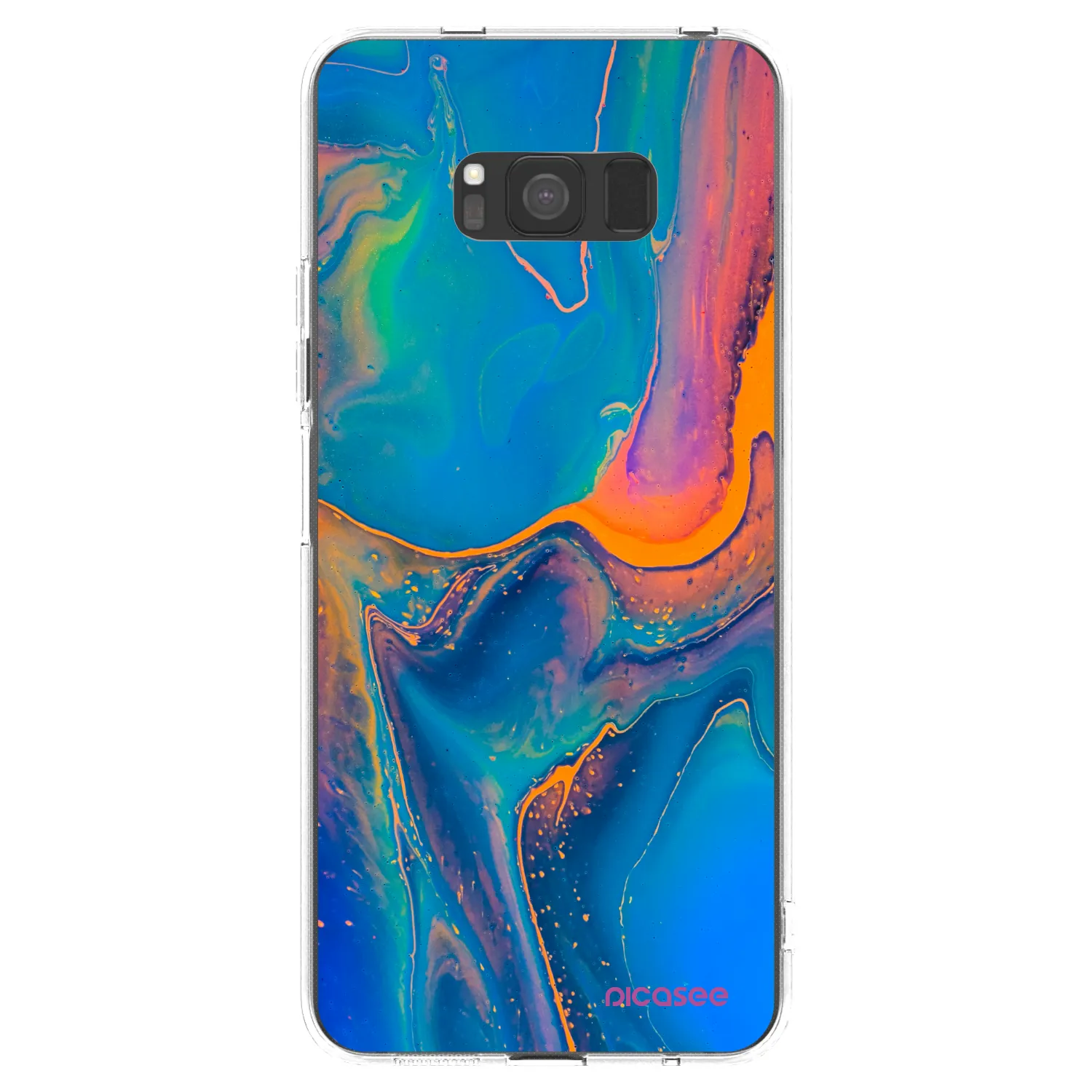 Picasee Samsung Galaxy S8 G950F Hülle - Transparentes Silikon - Rainbow