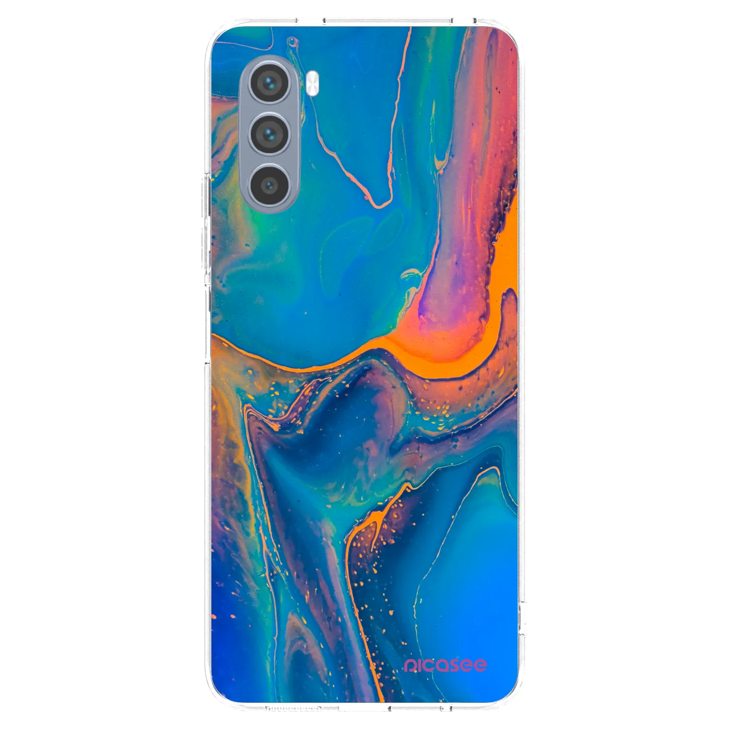 Picasee Motorola Moto G62 Hülle - Transparentes Silikon - Rainbow