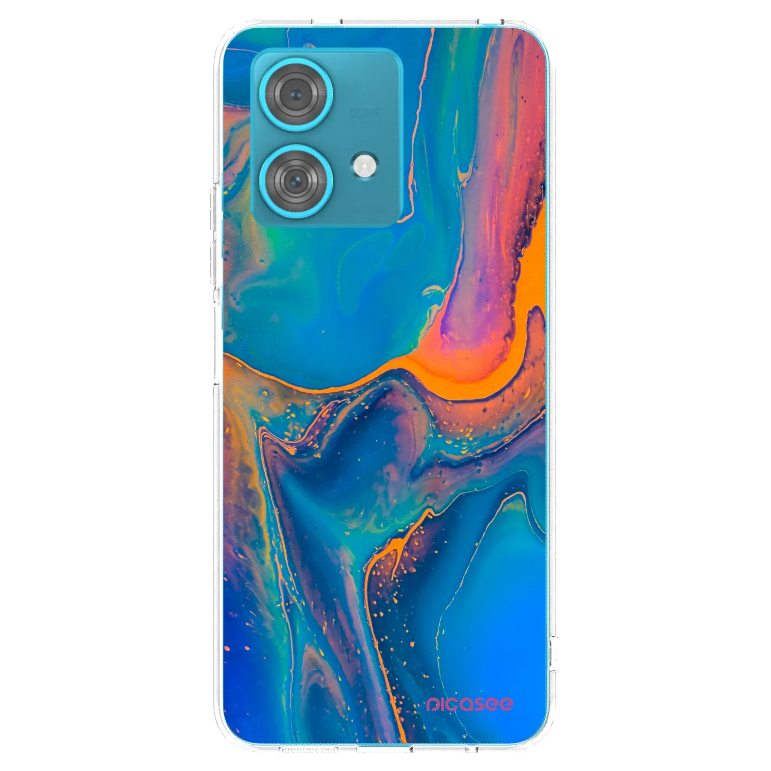 Picasee Motorola Edge 40 Neo Hülle - Transparentes Silikon - Rainbow