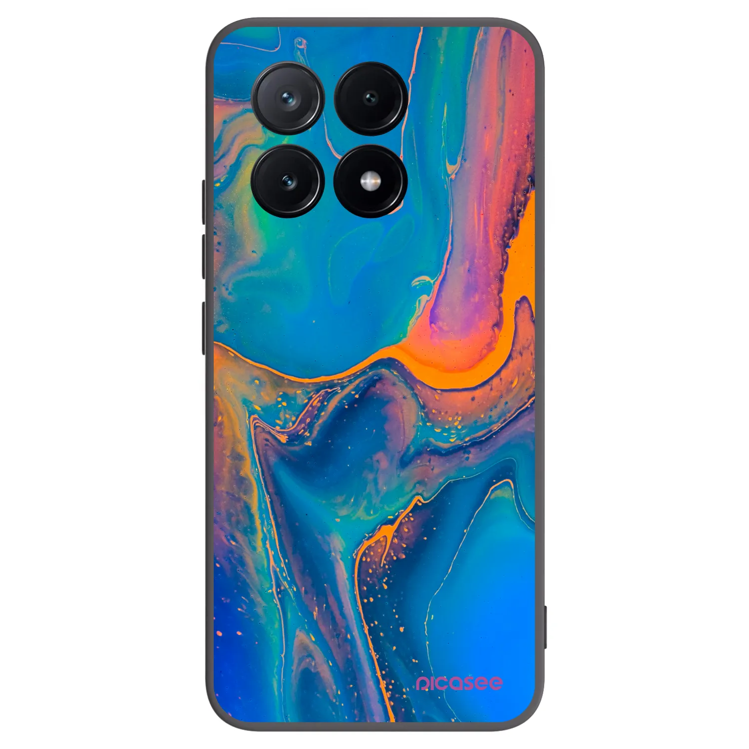 Picasee Xiaomi Poco X6 Pro Hülle - Schwarzes Silikon - Rainbow