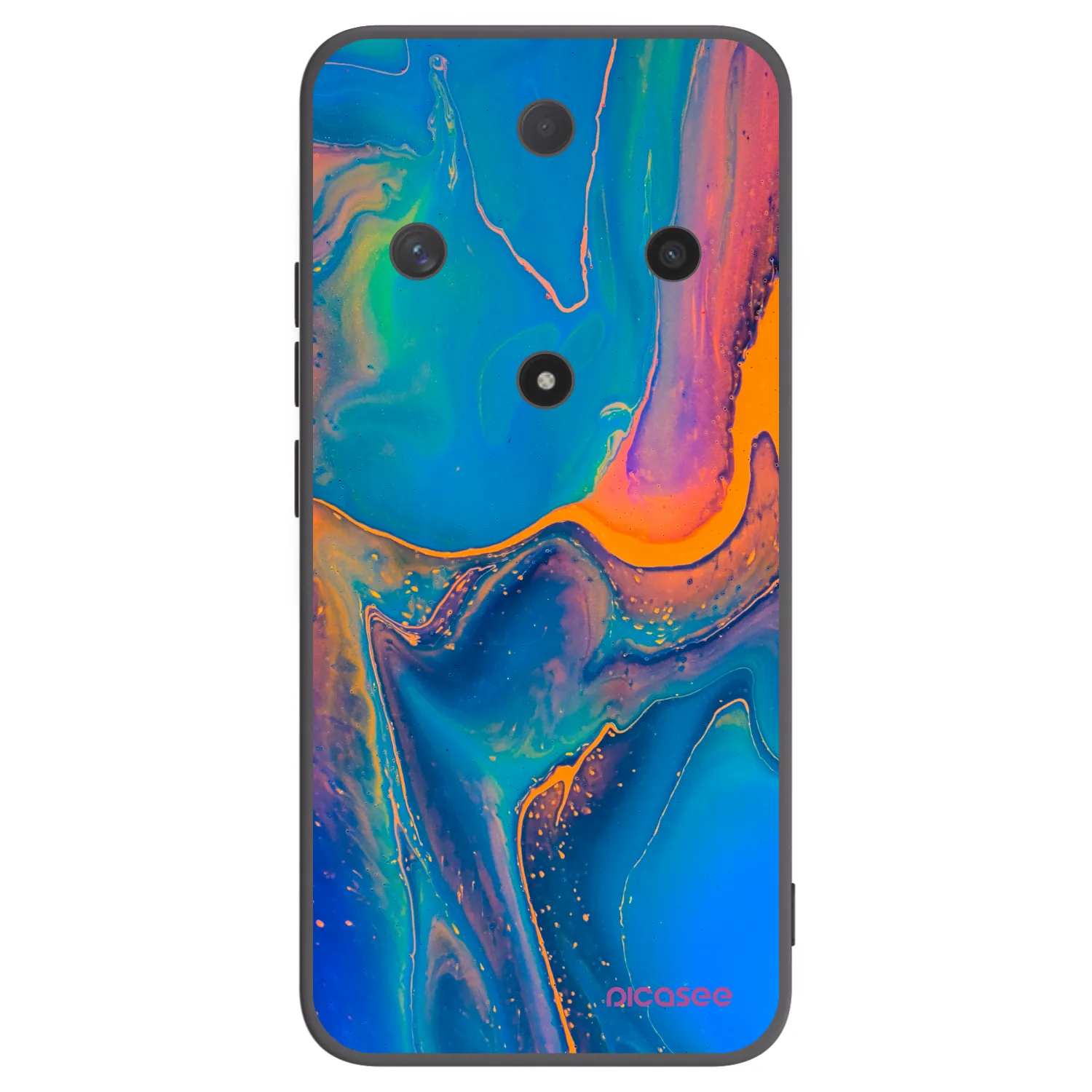 Picasee Honor Magic6 Lite 5G Hülle - Schwarzes Silikon - Rainbow