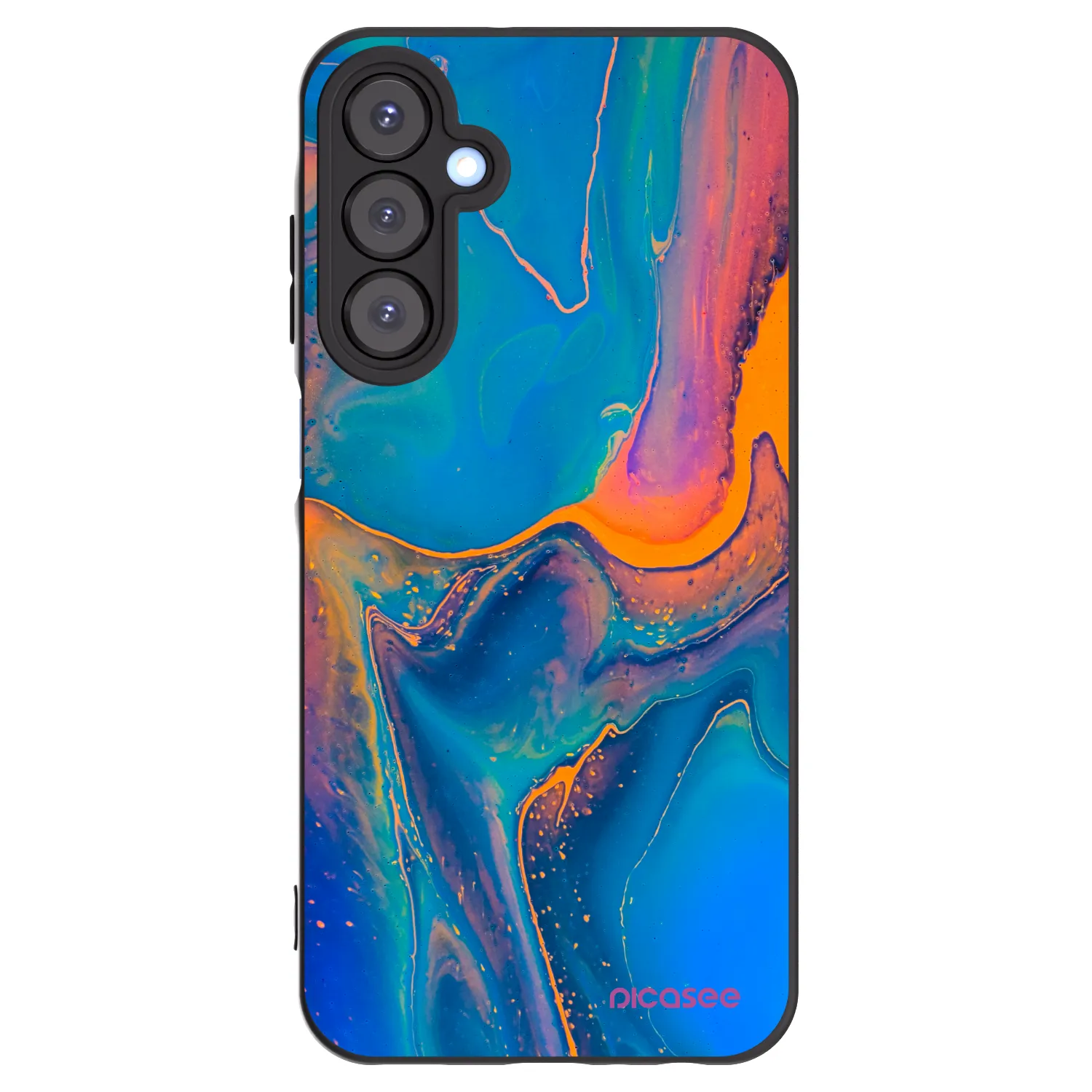 Picasee Samsung Galaxy A25 A256B 5G Hülle - Schwarzes Silikon - Rainbow