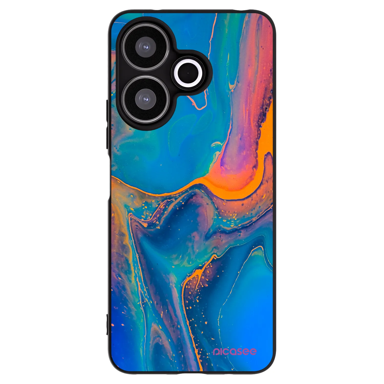 Picasee Xiaomi Redmi 13 4G Hülle - Schwarzes Silikon - Rainbow