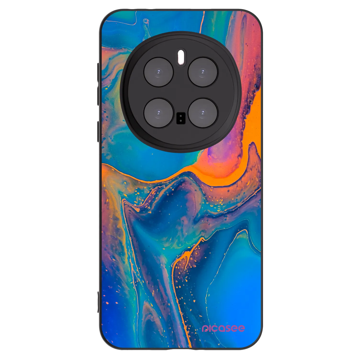 Picasee Honor Magic7 Pro 5G Hülle - Schwarzes Silikon - Rainbow