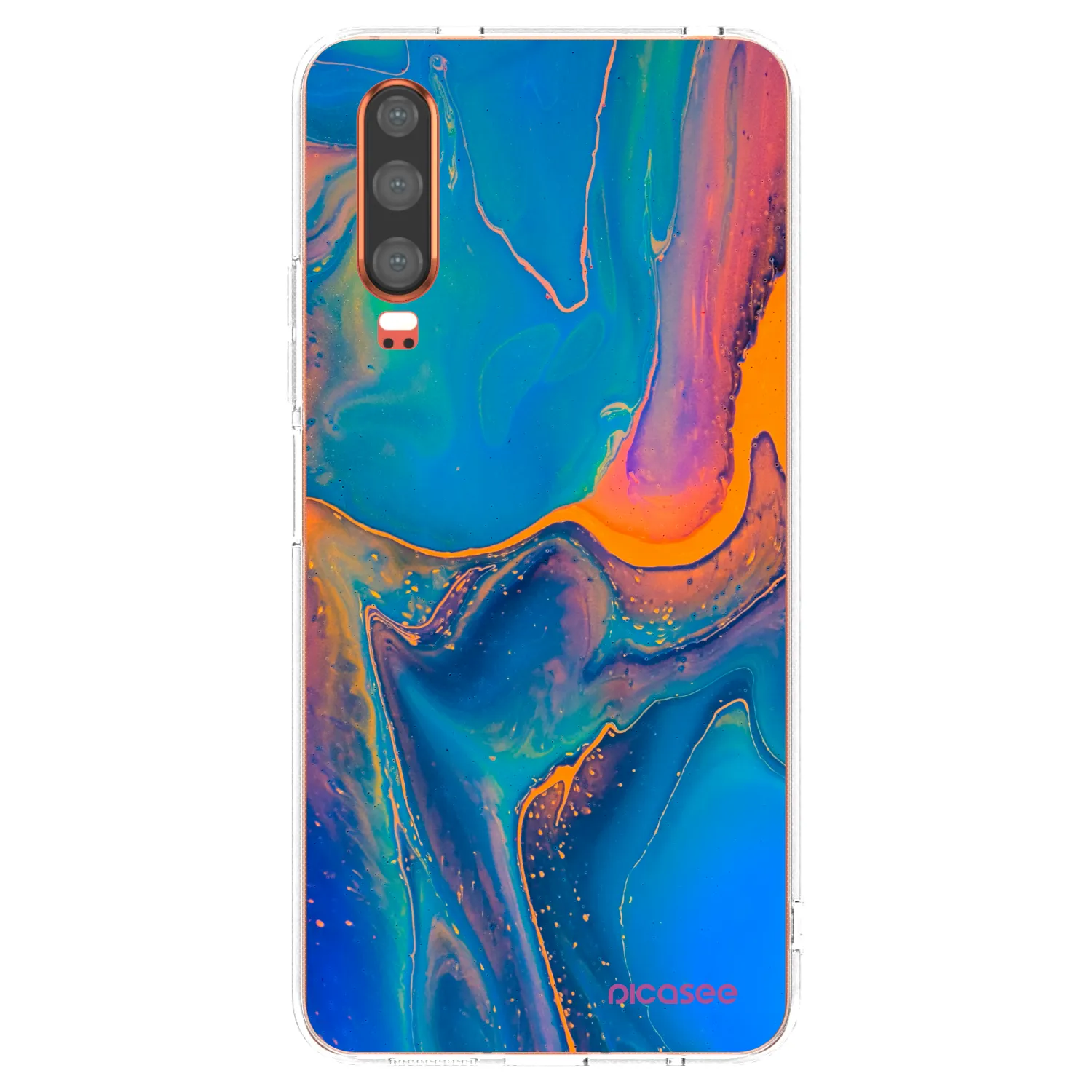 Picasee Huawei P30 Hülle - Transparentes Silikon - Rainbow