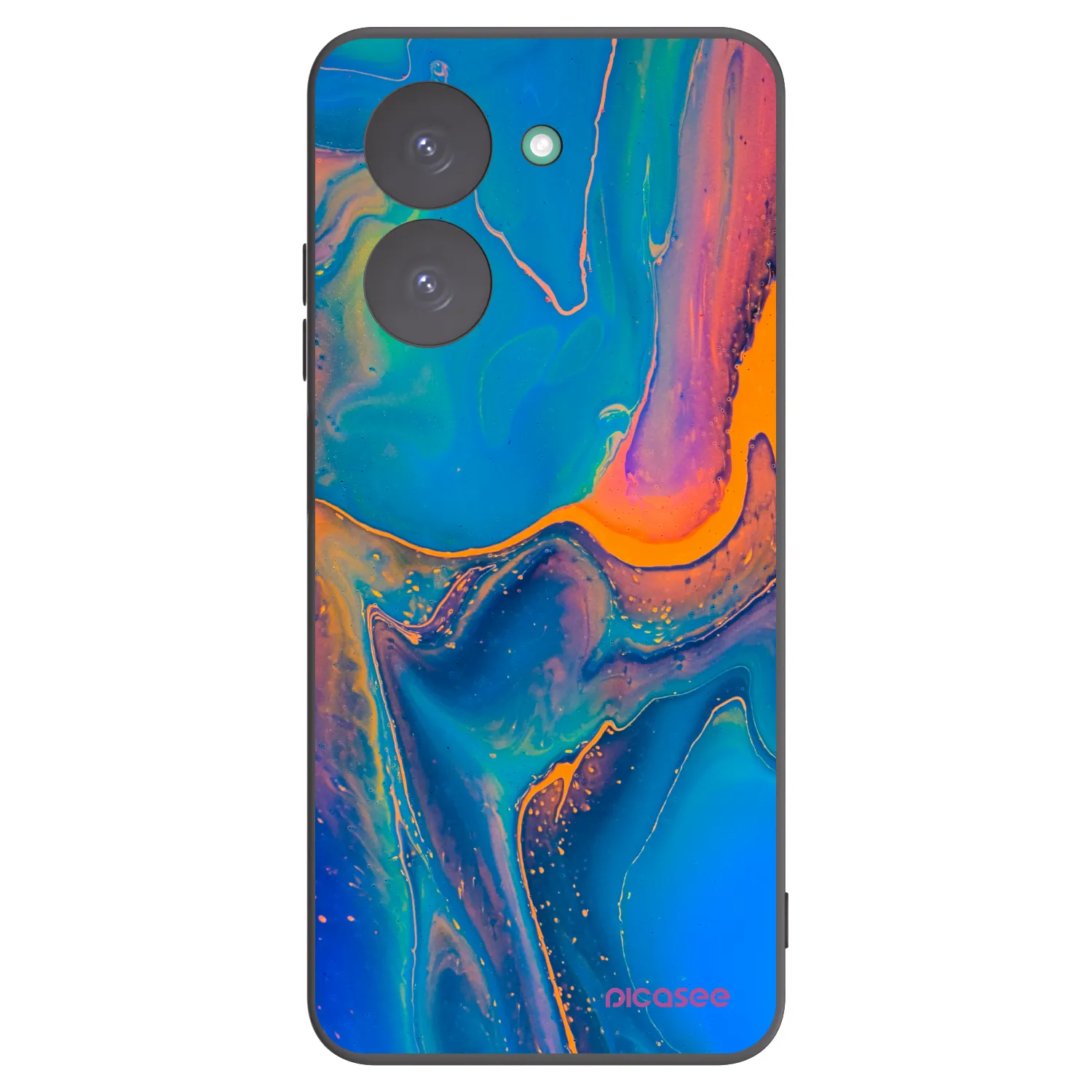 Picasee Xiaomi Redmi A5 Hülle - Schwarzes Silikon - Rainbow