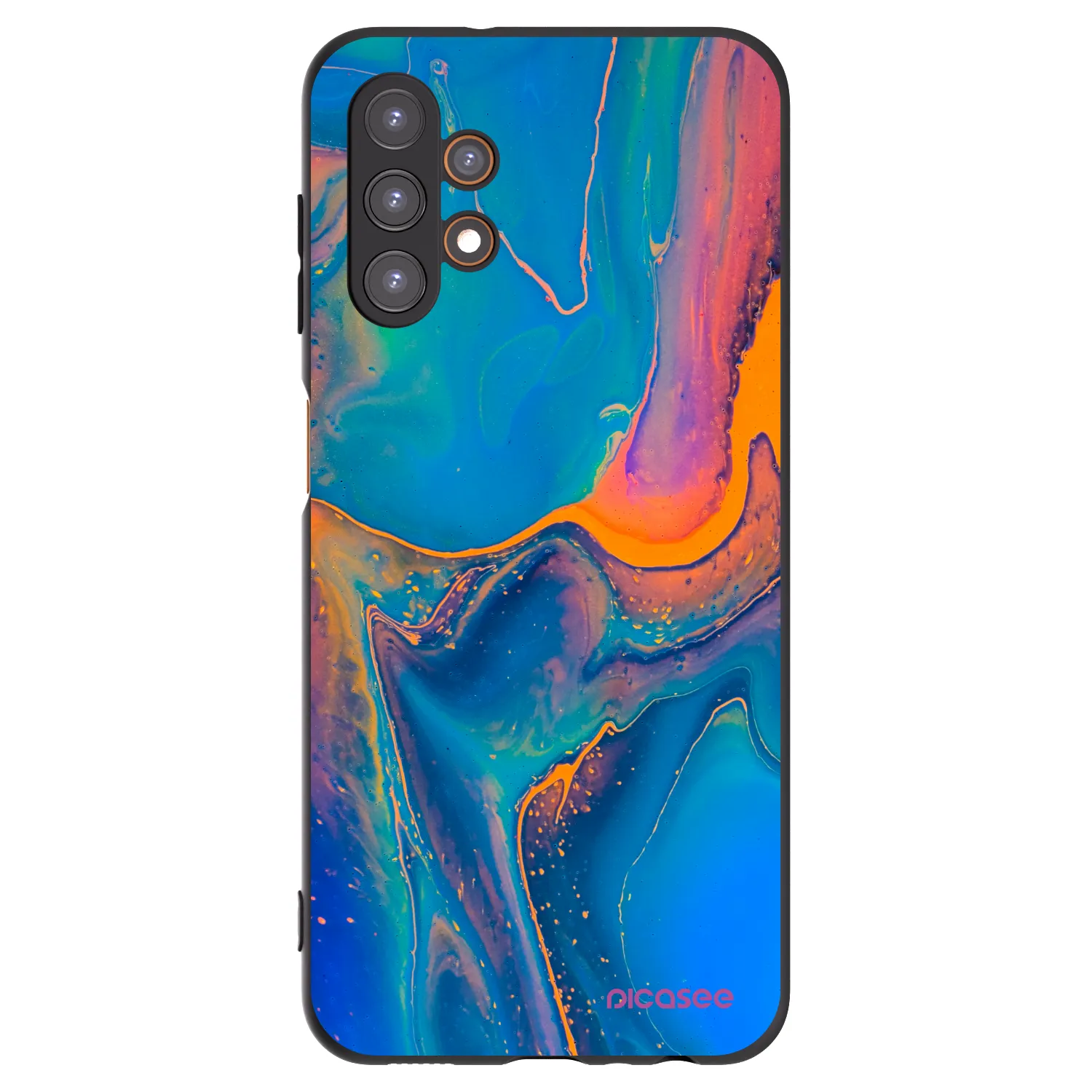 Picasee Samsung Galaxy A13 5G Hülle - Schwarzes Silikon - Rainbow