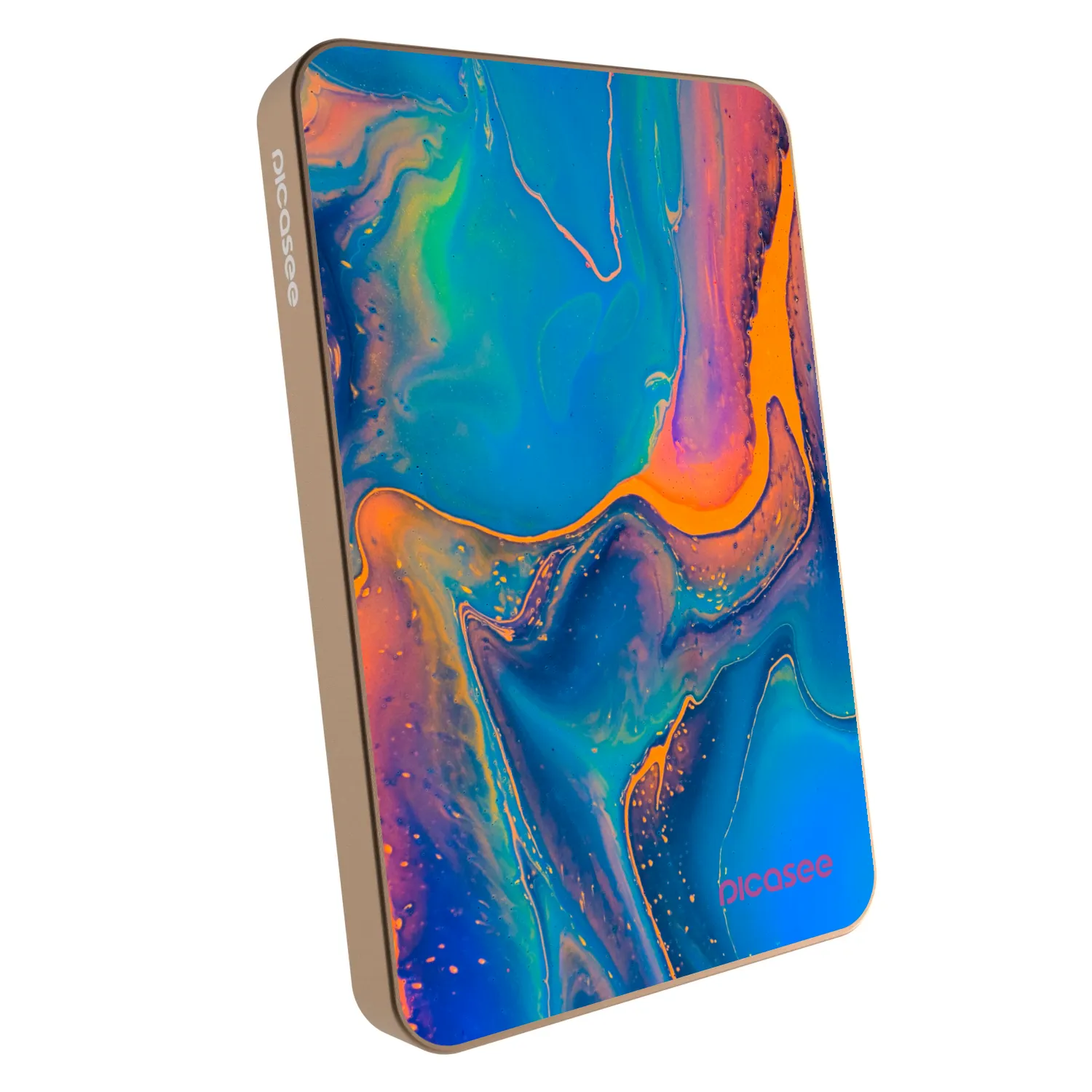 Picasee Powerbank mit MagSafe 5 000 mAh Golden - Rainbow