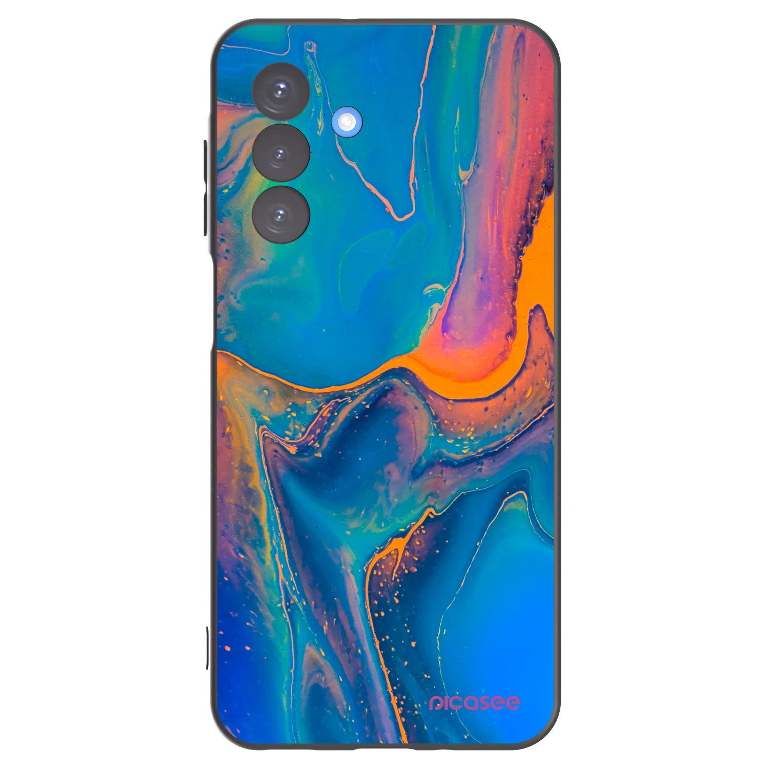 Picasee Samsung Galaxy A17 5G Hülle - Schwarzes Silikon - Rainbow