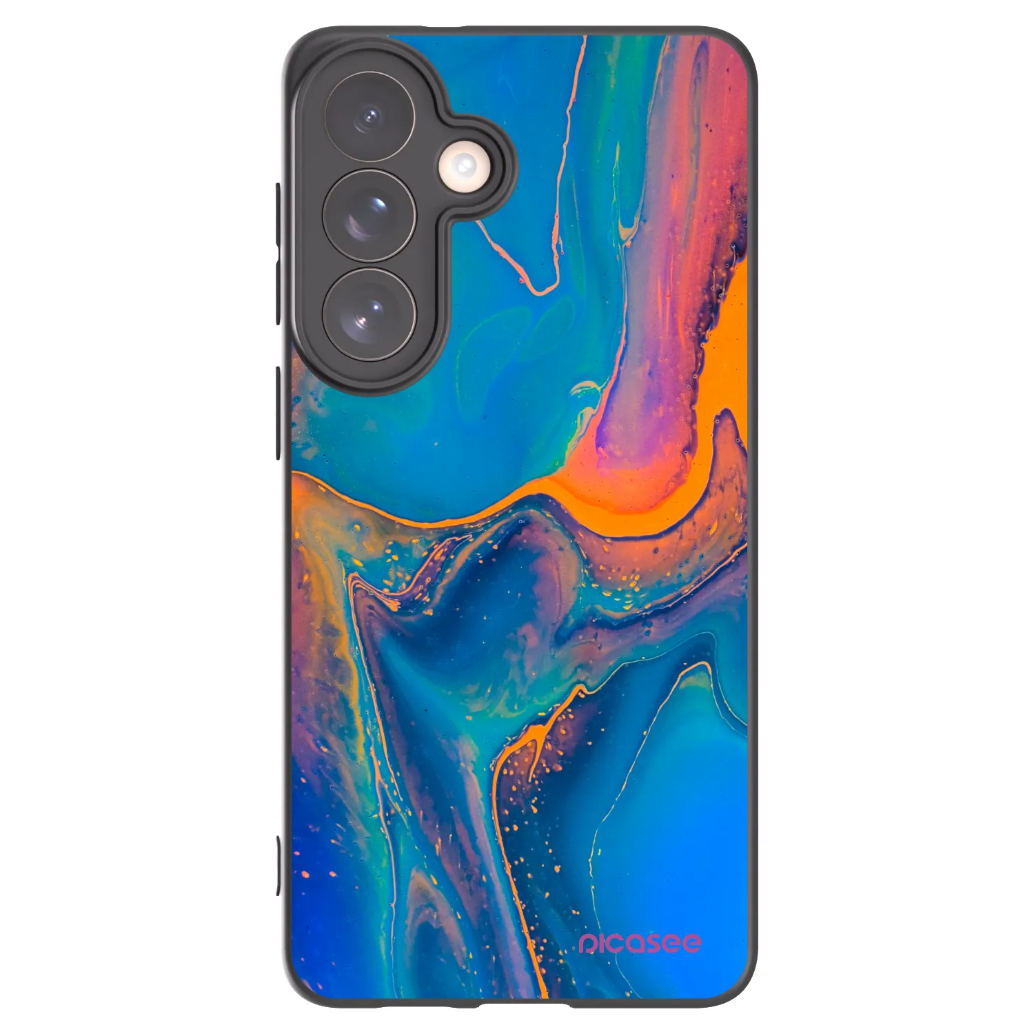 Picasee Samsung Galaxy S26+ Hülle - Schwarzes Silikon - Rainbow