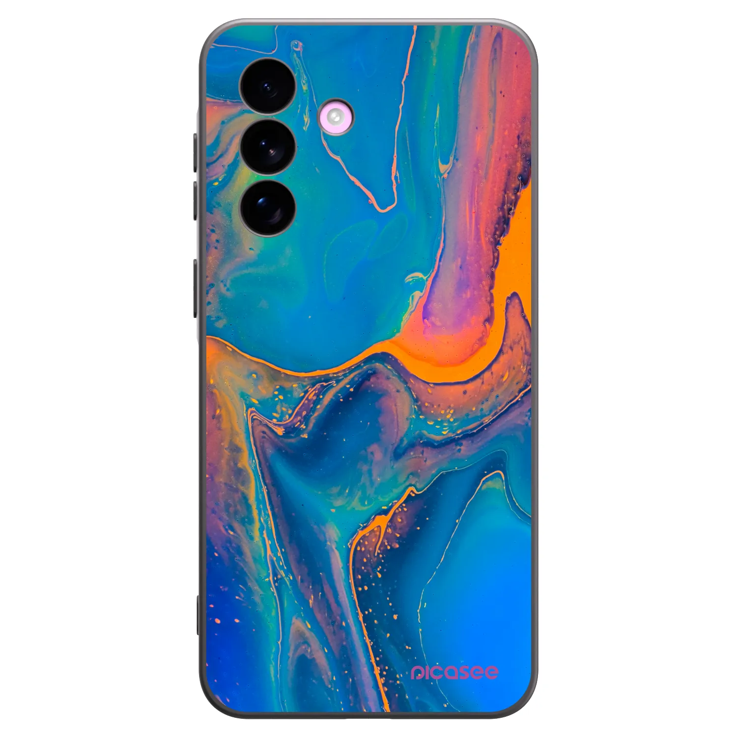 Picasee Samsung Galaxy A57 5G Hülle - Schwarzes Silikon - Rainbow